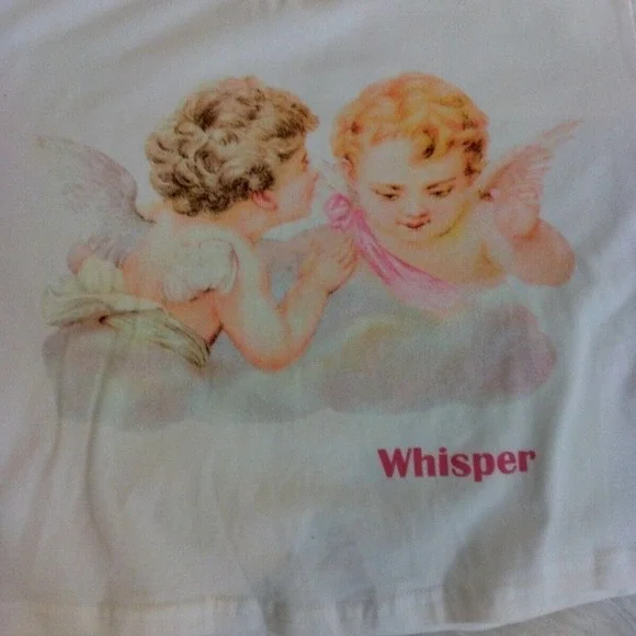 Shein Angel Whisper Crop T Shirt - Picture 3 of 3
